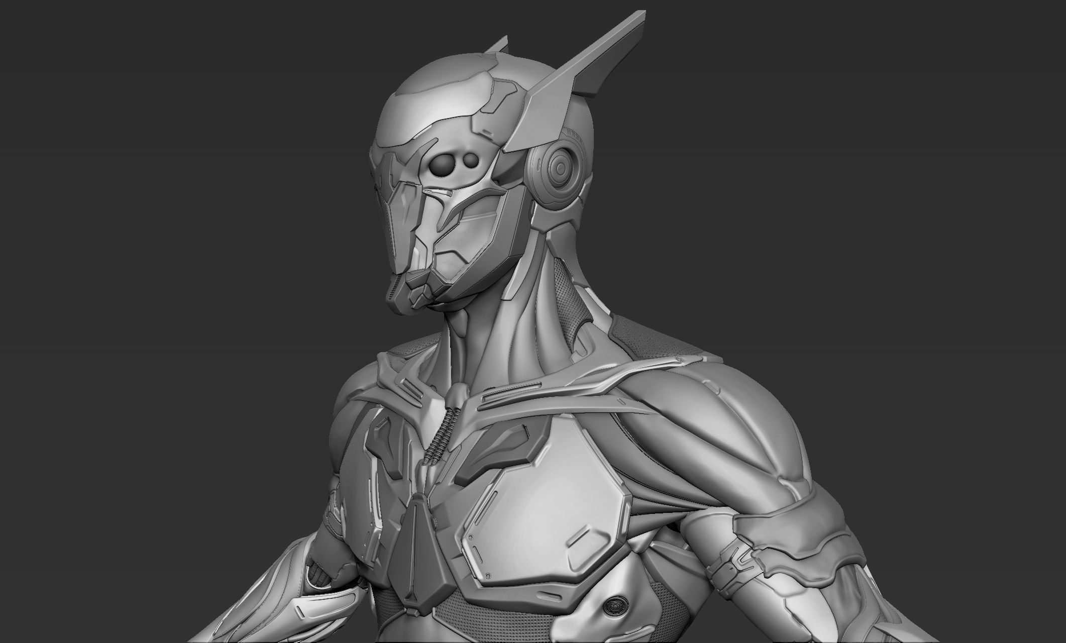 Cyber Ninja Zbrush 3D model_5