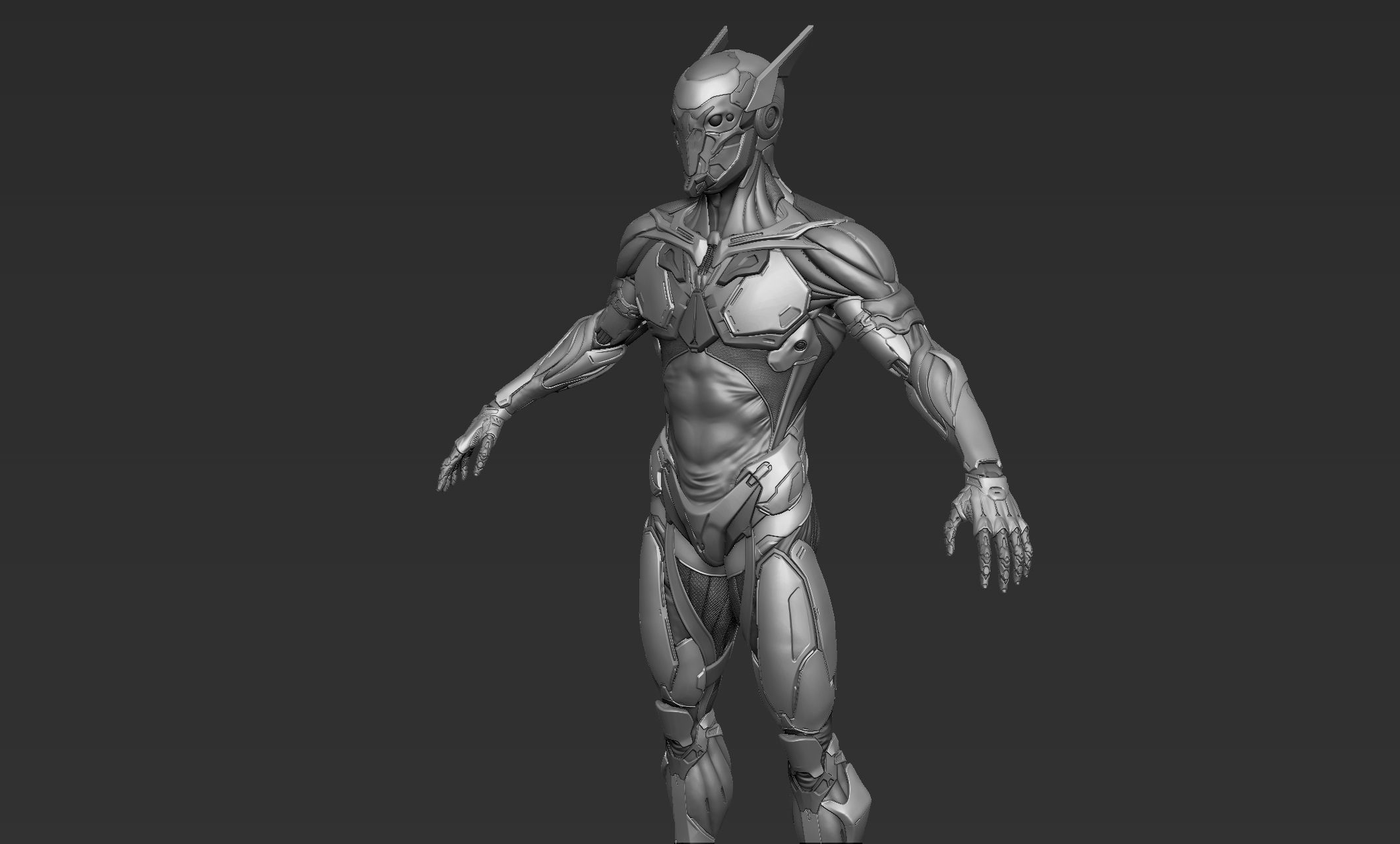 Cyber Ninja Zbrush 3D model_2