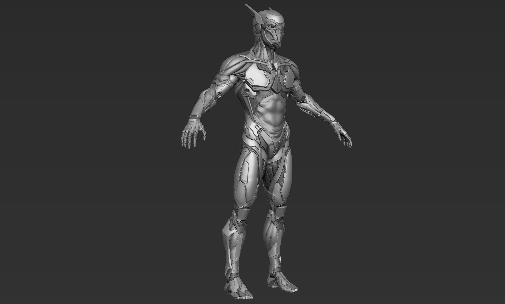 Cyber Ninja Zbrush 3D model_1