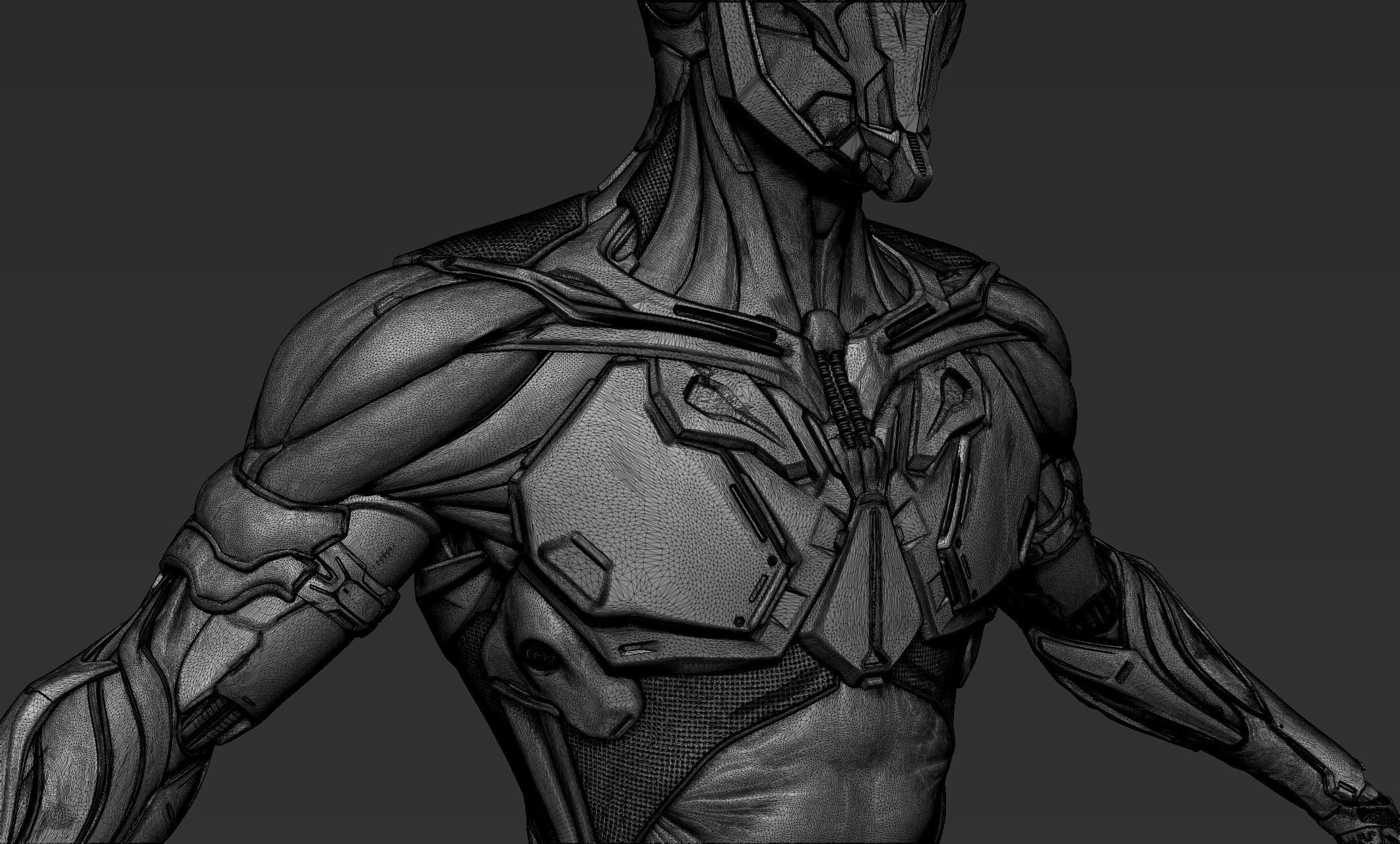 Cyber Ninja Zbrush 3D model_22