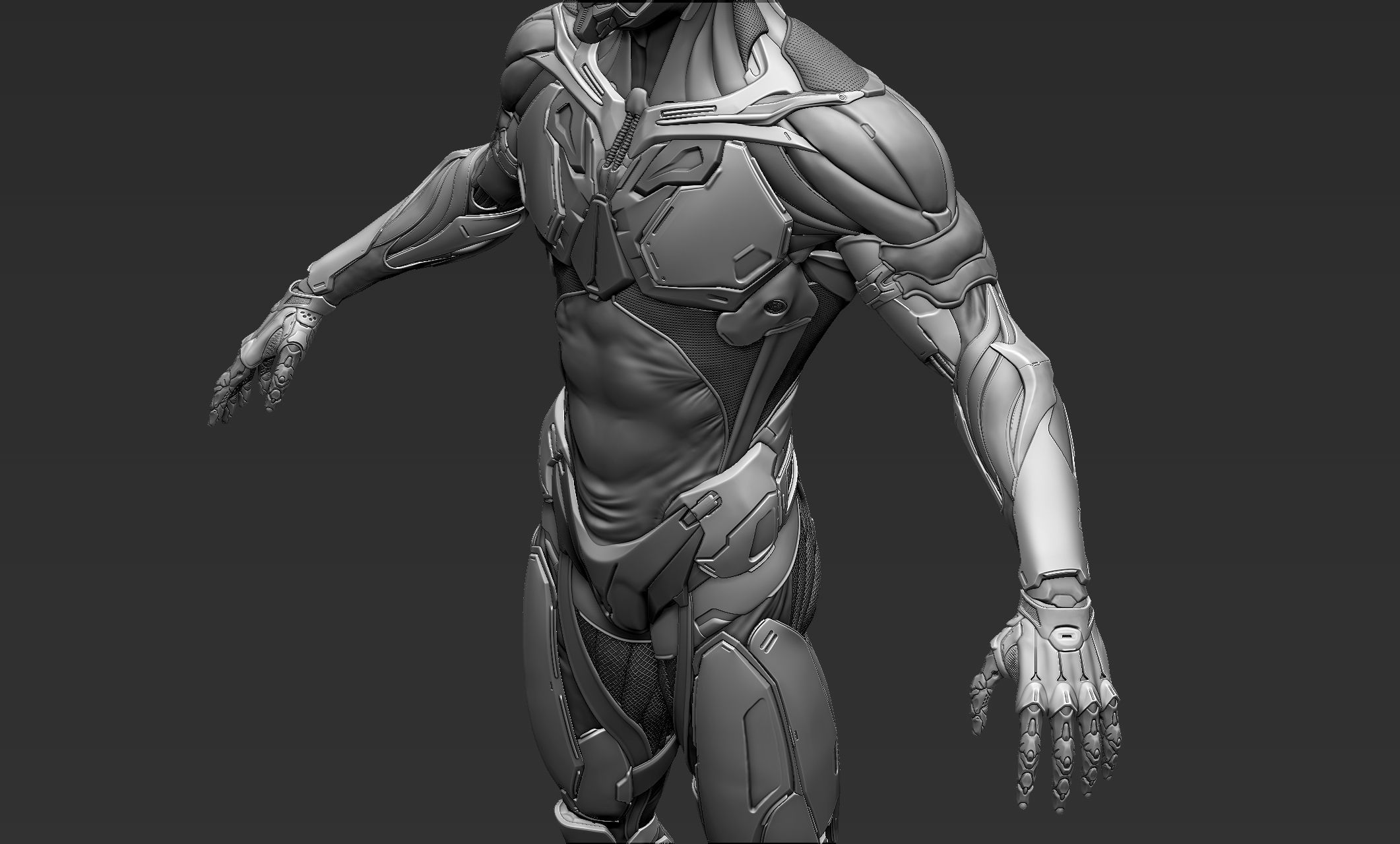 Cyber Ninja Zbrush 3D model_34