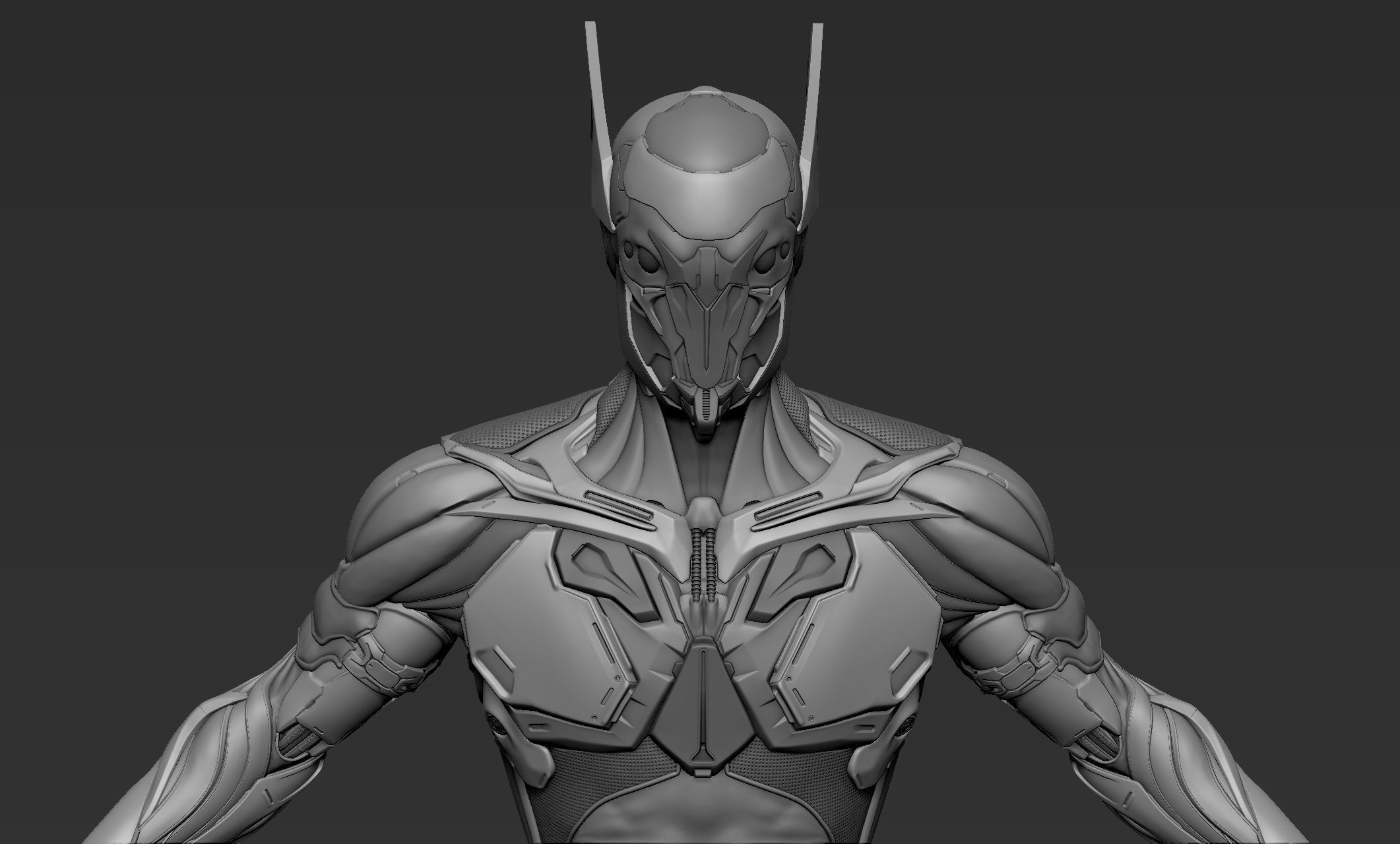 Cyber Ninja Zbrush 3D model_23