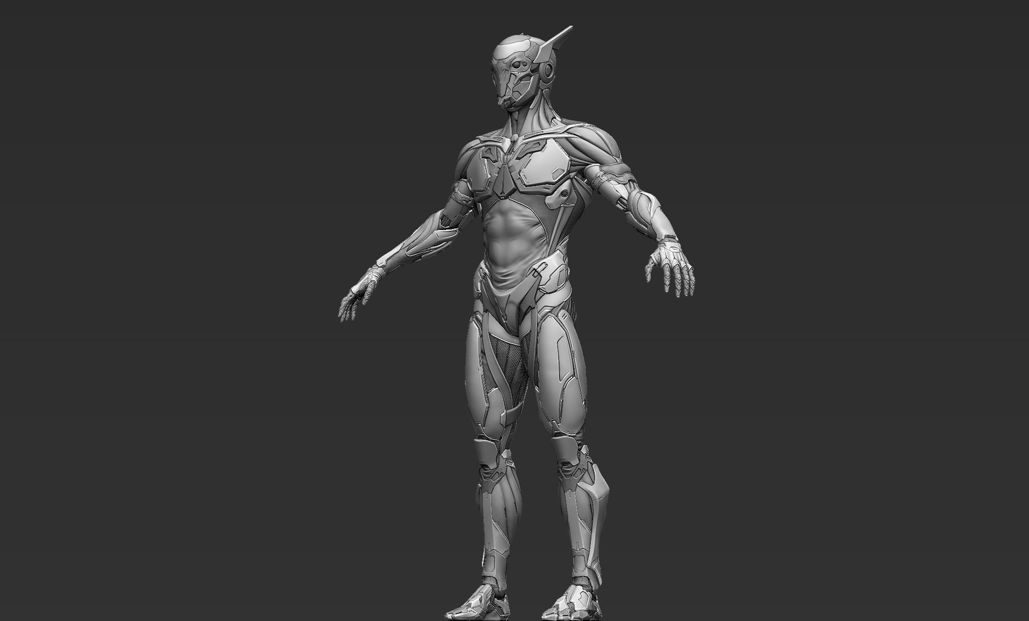 Cyber Ninja Zbrush 3D model_36