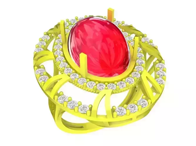 5610 diamond women ring oval ruby women ring 