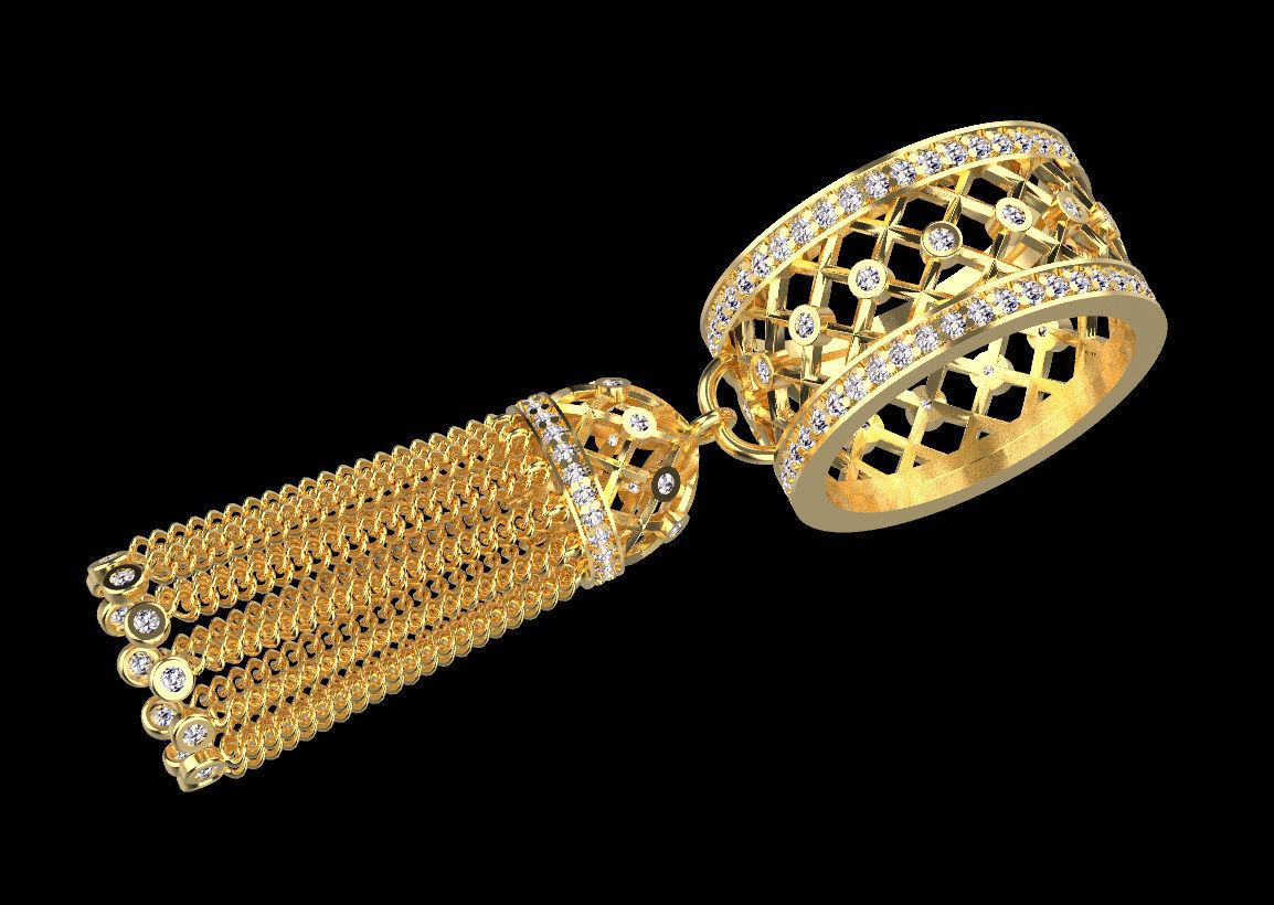 ring  gold  3D print model_7