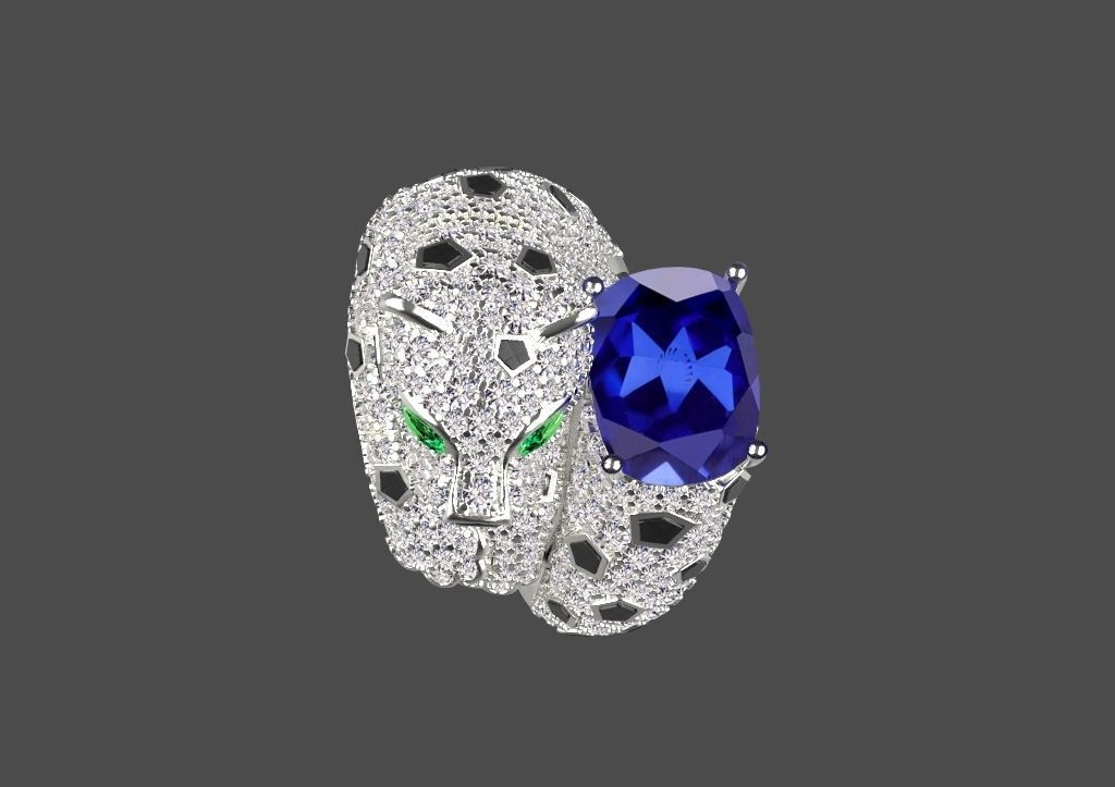 panther ring 3D print model_23