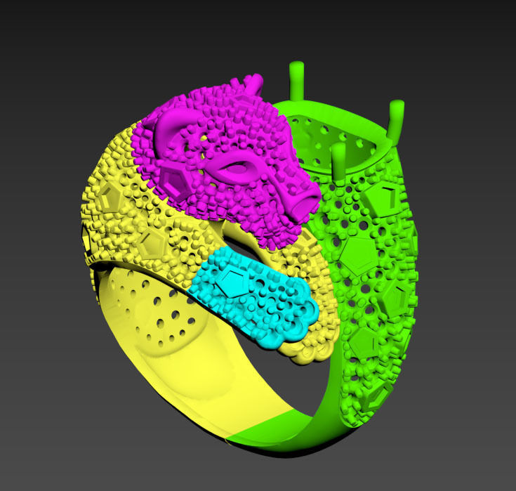 panther ring 3D print model_11
