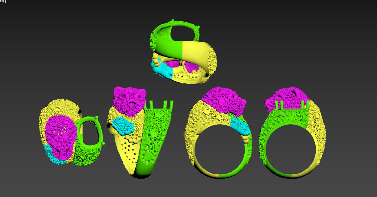 panther ring 3D print model_22