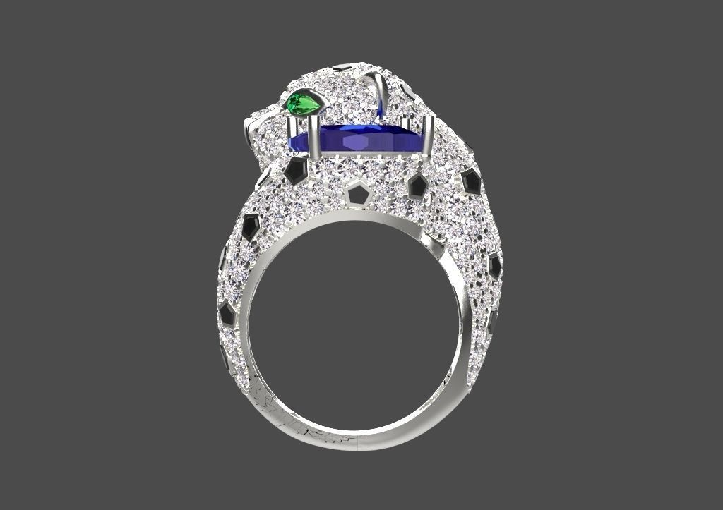 panther ring 3D print model_24