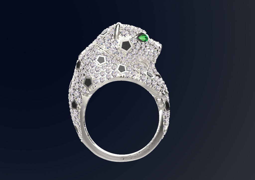 panther ring 3D print model_20