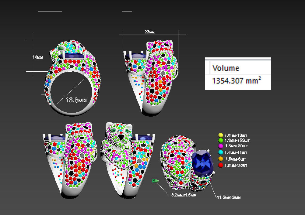 panther ring 3D print model_4