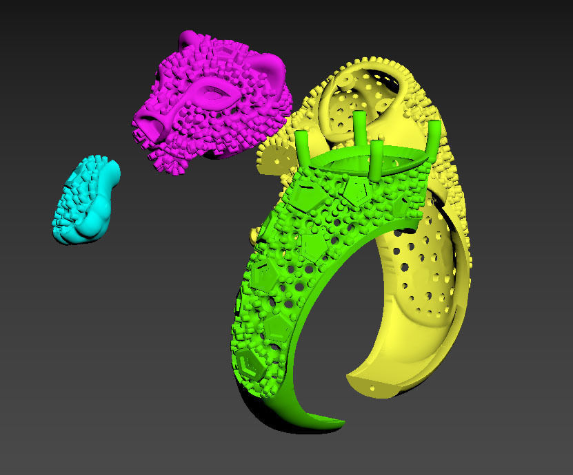panther ring 3D print model_12