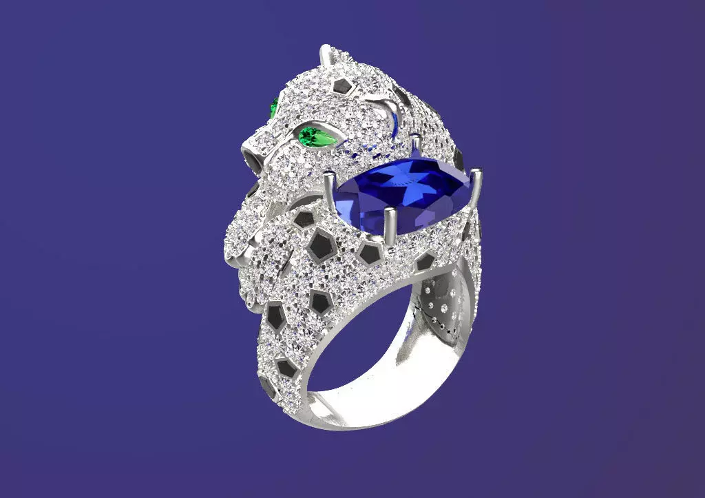 panther ring 3D print model_0