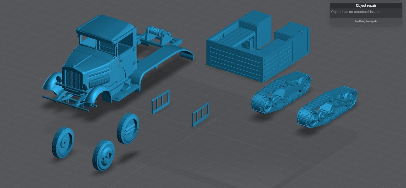 C4P artillery tractor scale model 3D print model_5