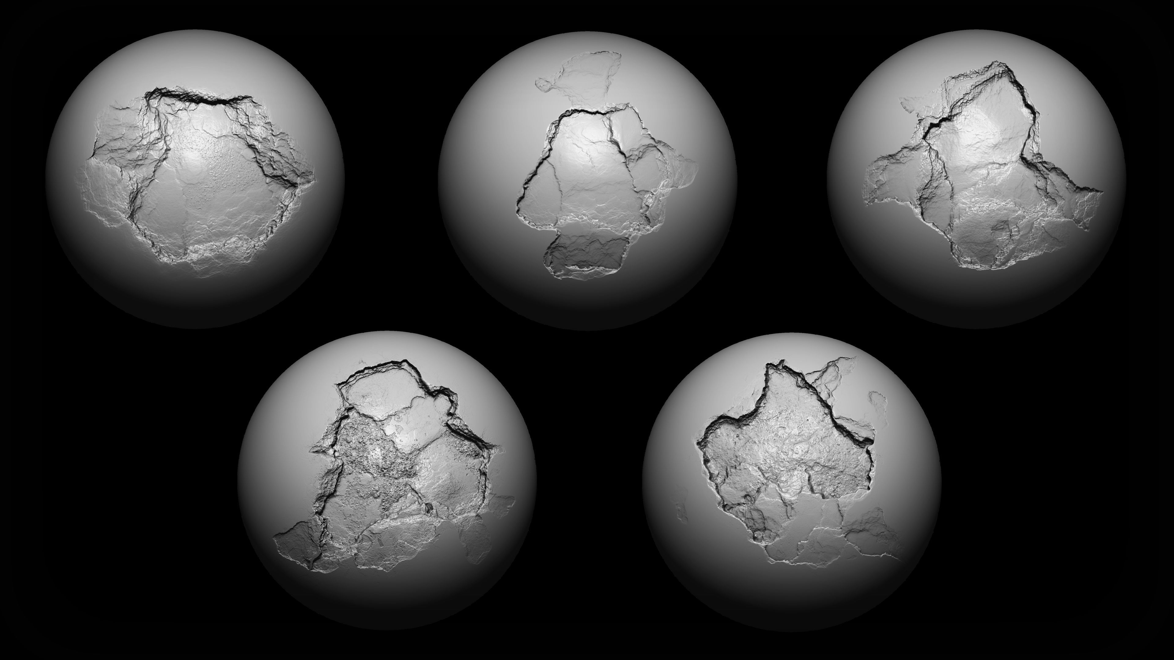 20 Concrete Cracks and Damages Brush Alphas Texture_2