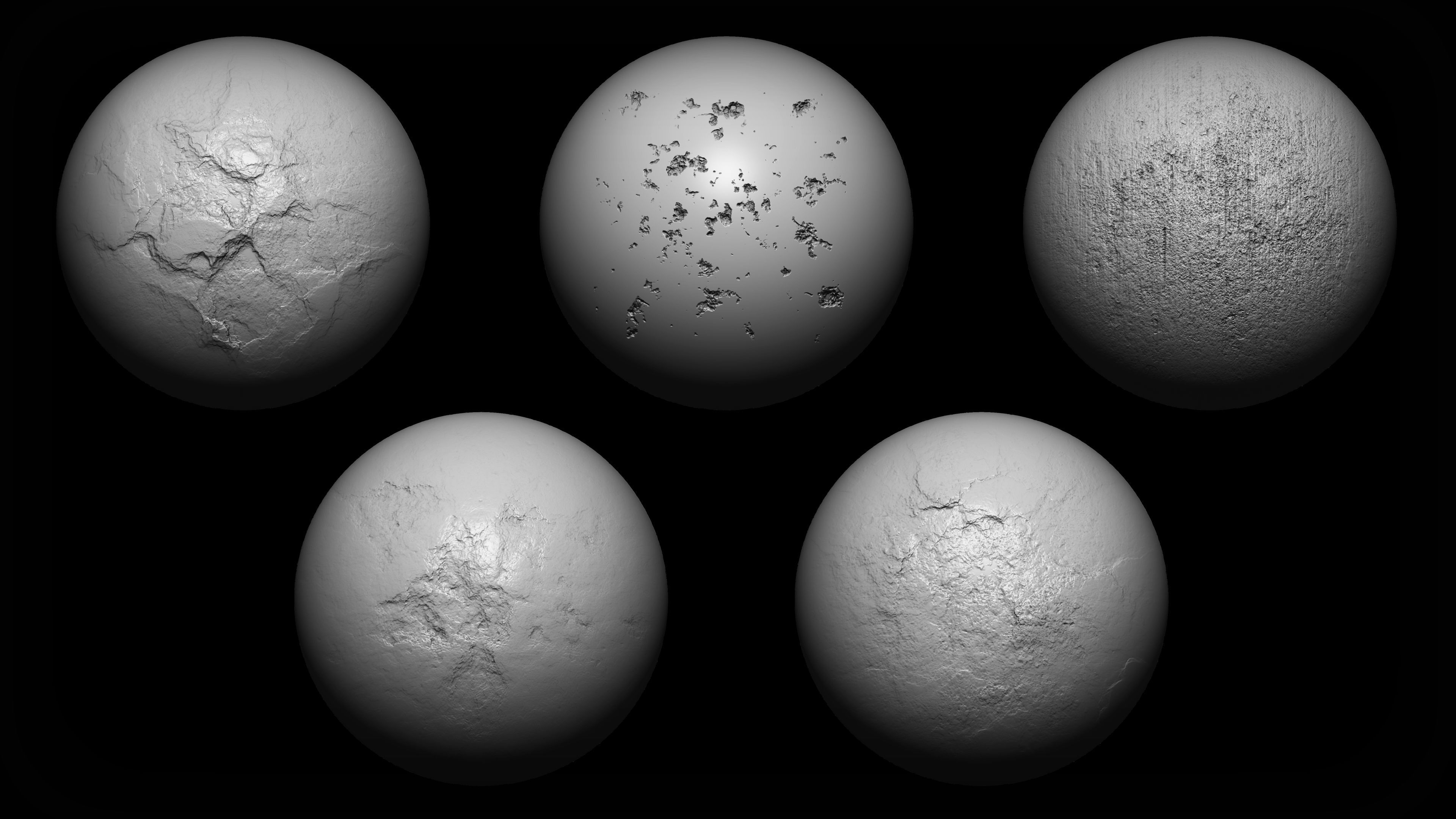 20 Concrete Cracks and Damages Brush Alphas Texture_4