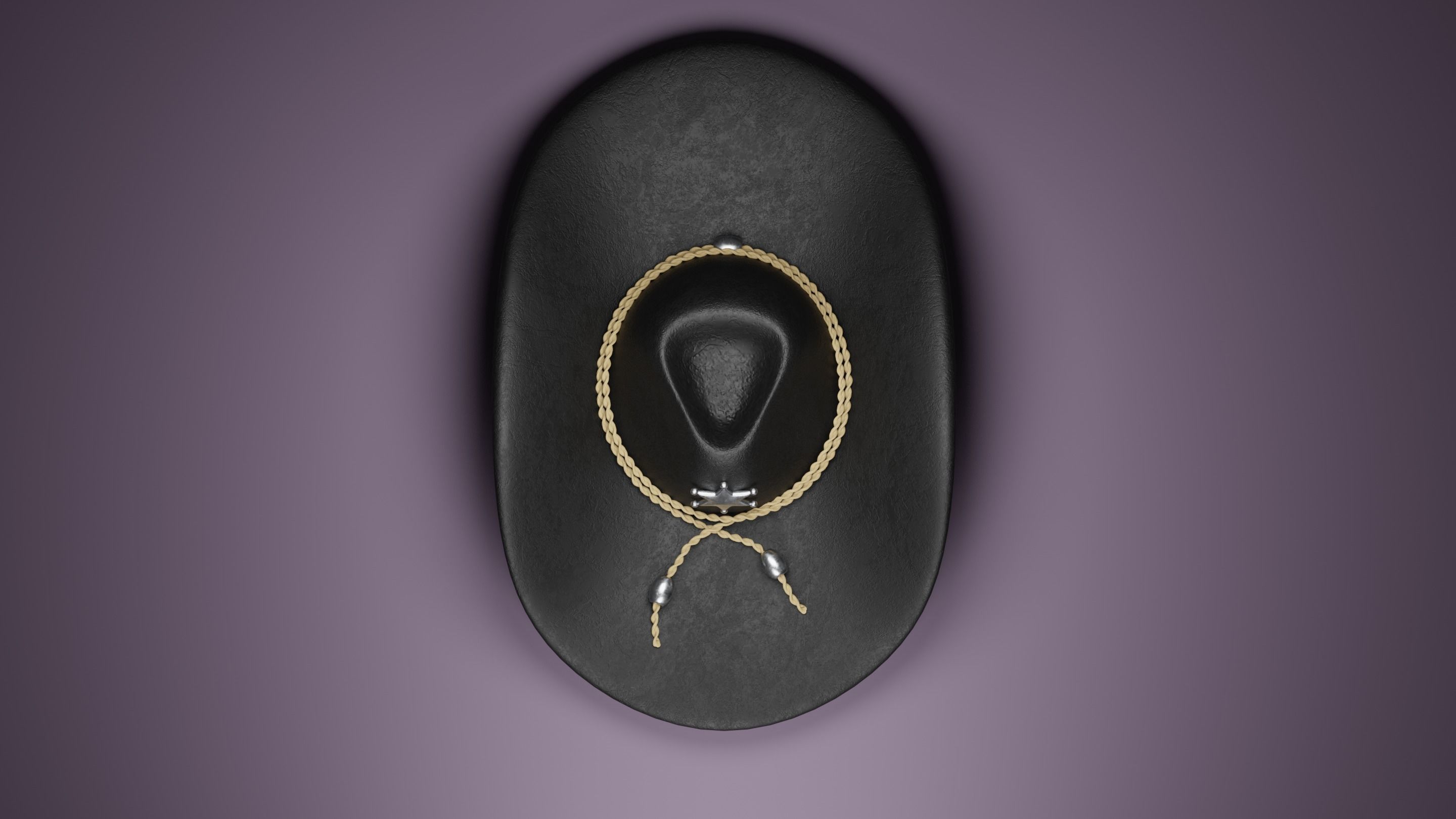 Cowboy Hat Low-poly 3D model_5