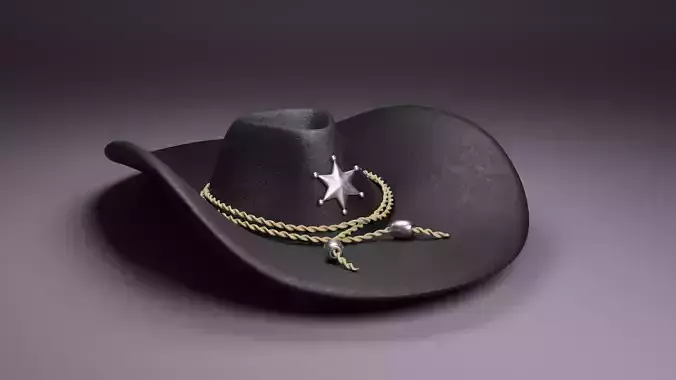 Cowboy Hat Low-poly 3D model