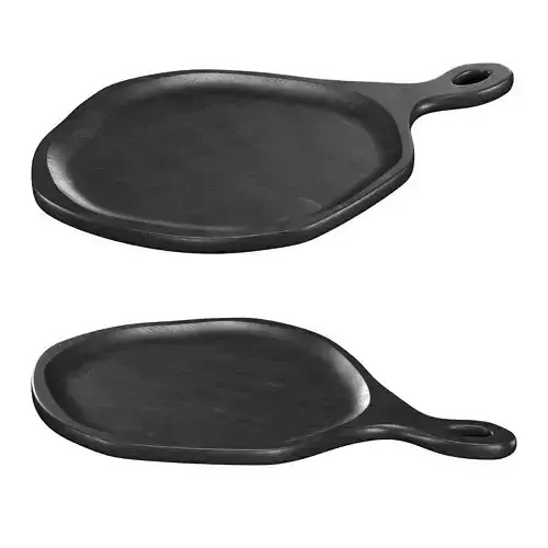 Kumasi Black Wood Chopping Board 3D model