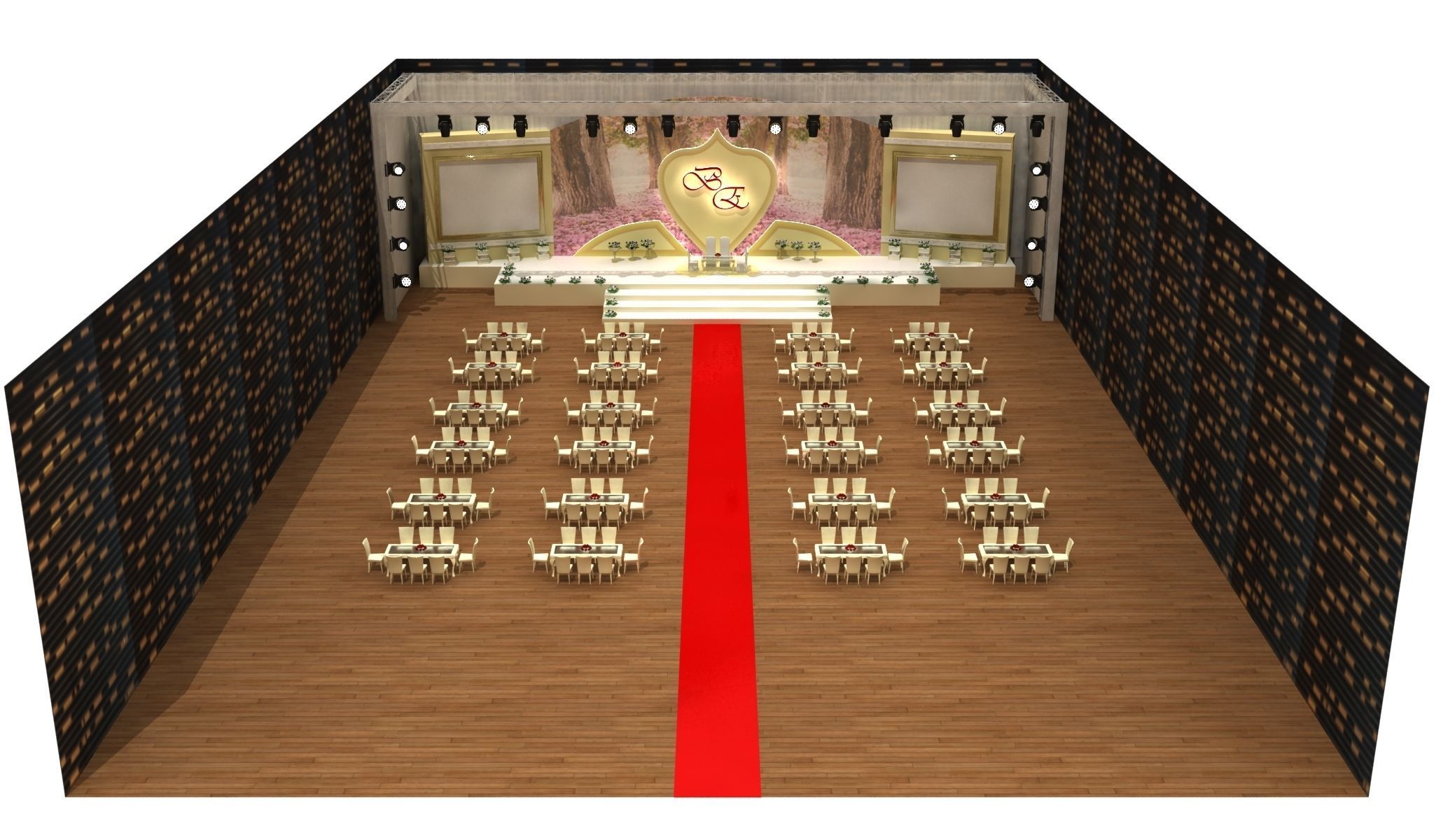 Wedding Party Stage 011 3D model_7
