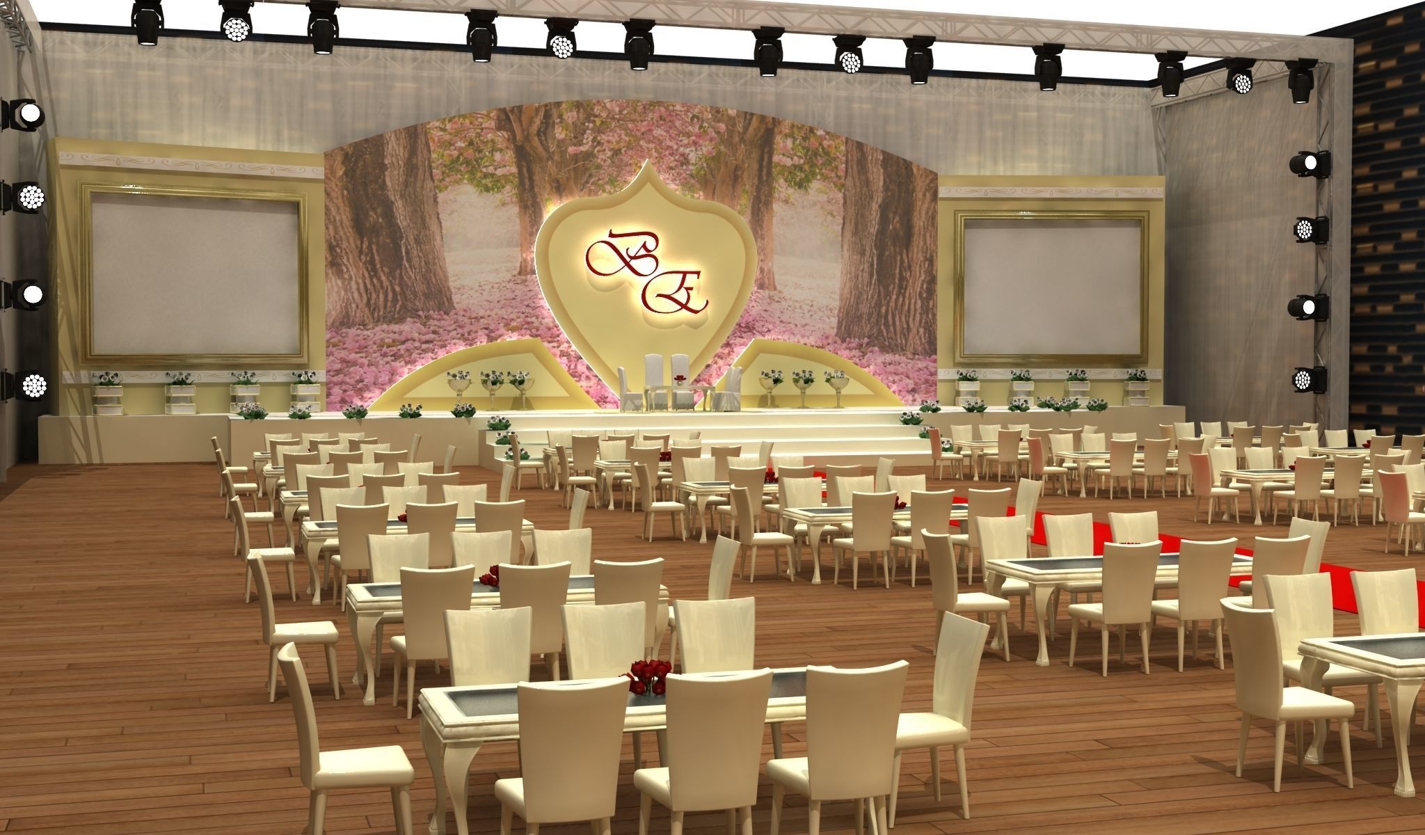 Wedding Party Stage 011 3D model_3