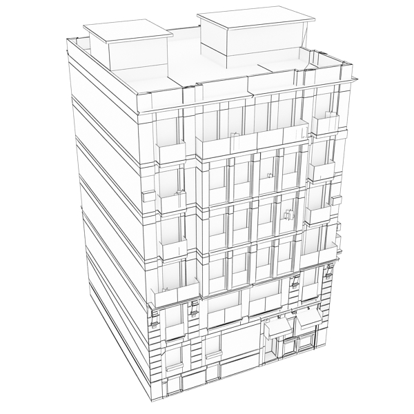 Building Collection 49-52 Low-poly 3D model_41