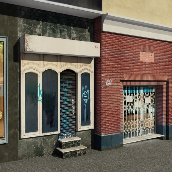 Building Collection 49-52 Low-poly 3D model_51