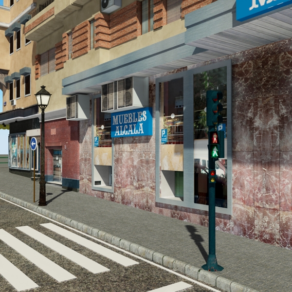 Building Collection 49-52 Low-poly 3D model_50