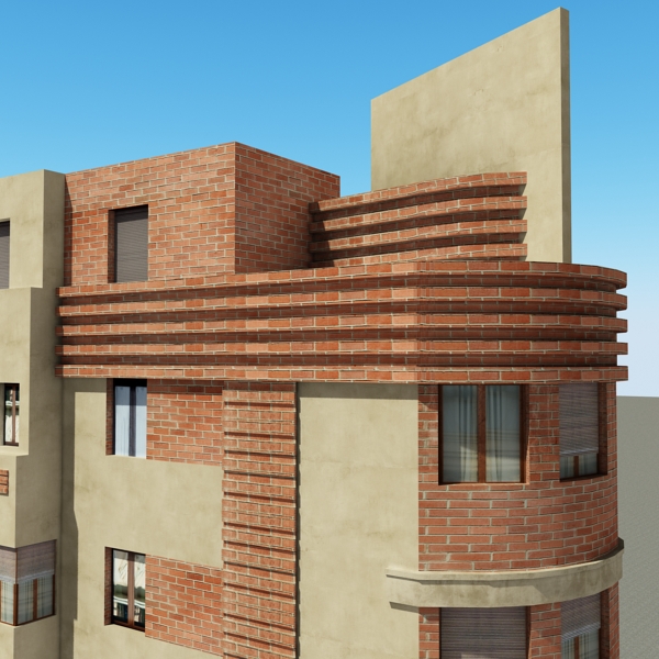 Building Collection 49-52 Low-poly 3D model_54