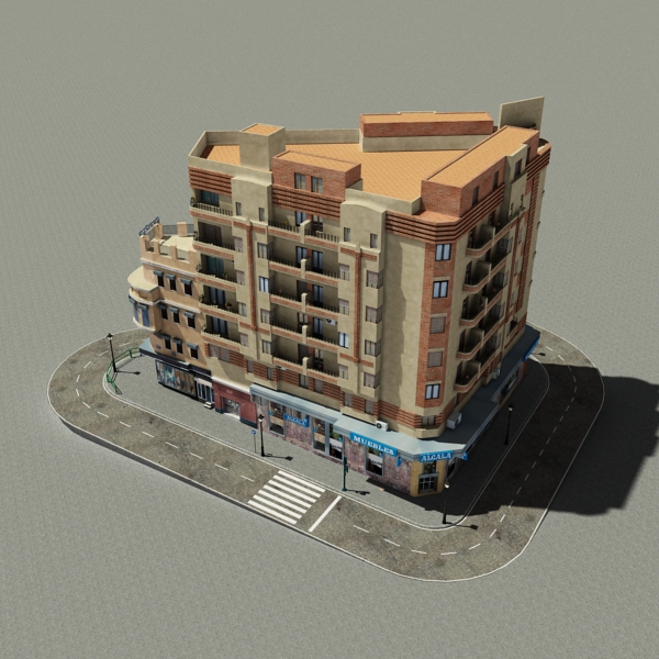 Building Collection 49-52 Low-poly 3D model_46