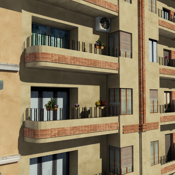 Building Collection 49-52 Low-poly 3D model_49