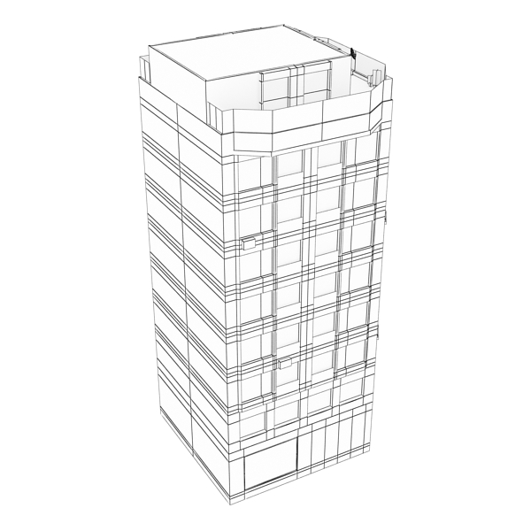 Building Collection 49-52 Low-poly 3D model_15