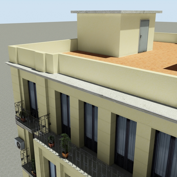 Building Collection 49-52 Low-poly 3D model_39