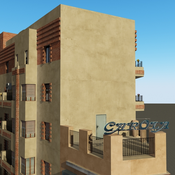 Building Collection 49-52 Low-poly 3D model_53