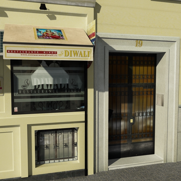 Building Collection 49-52 Low-poly 3D model_36