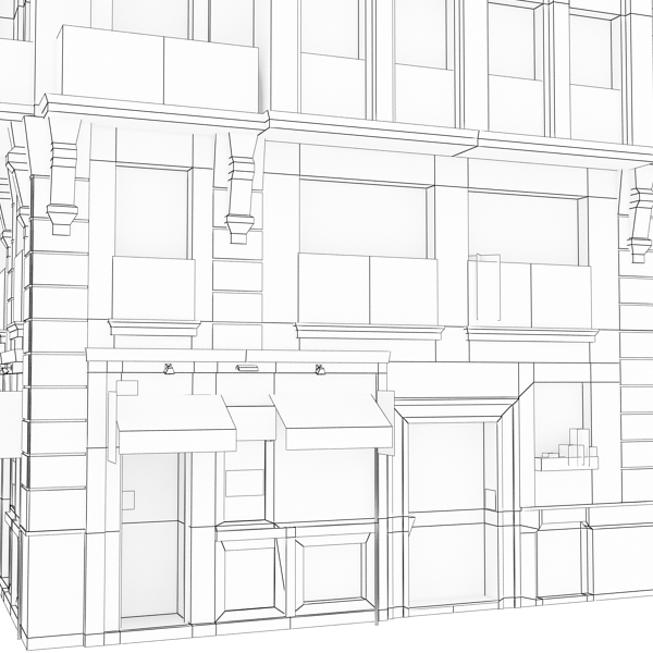 Building Collection 49-52 Low-poly 3D model_43