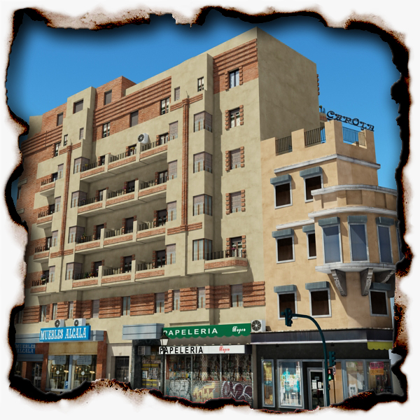 Building Collection 49-52 Low-poly 3D model_44