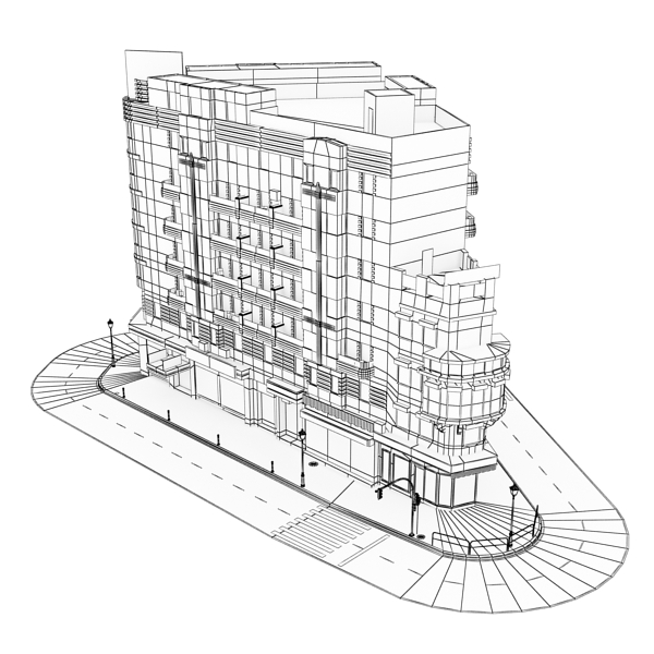 Building Collection 49-52 Low-poly 3D model_58