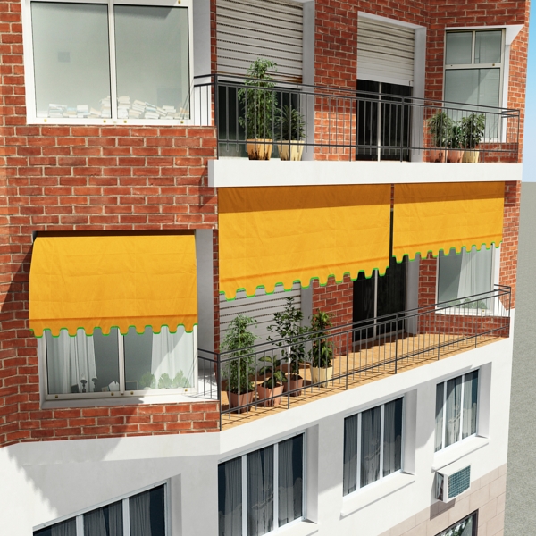 Building Collection 49-52 Low-poly 3D model_10