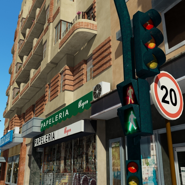 Building Collection 49-52 Low-poly 3D model_55