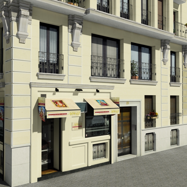 Building Collection 49-52 Low-poly 3D model_35