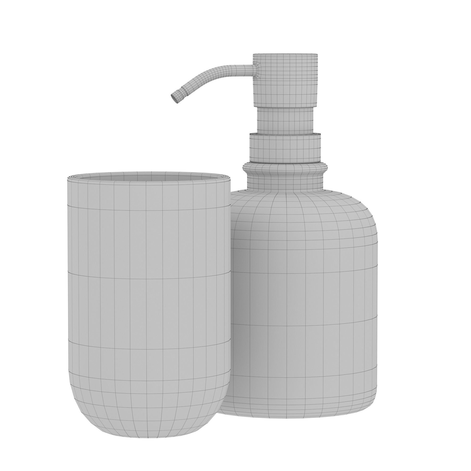 Lotus Soap Dispenser 3D model_4