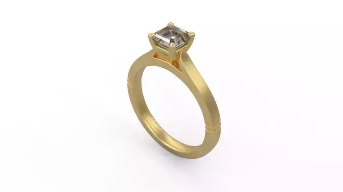 Woman Solitaire Ring 848