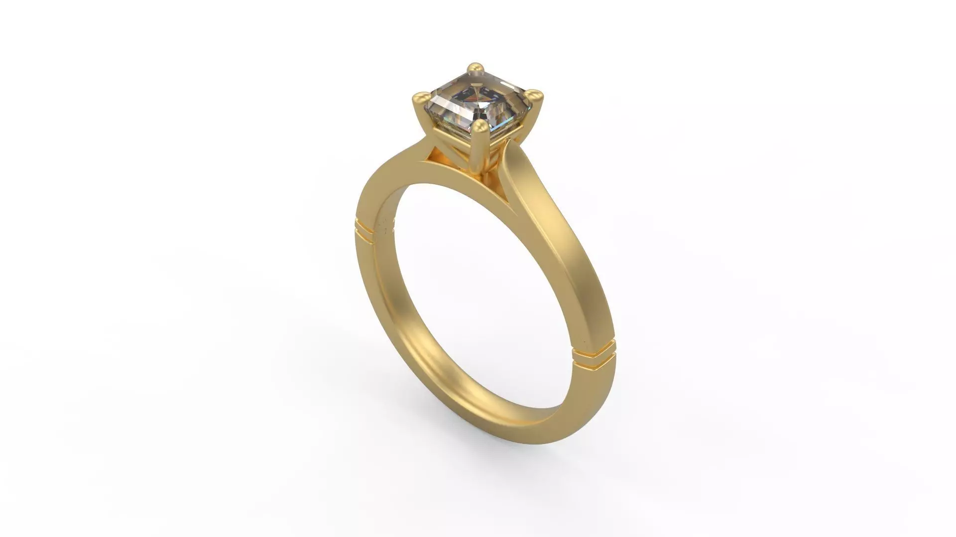 Woman Solitaire Ring 848 3D print model_0