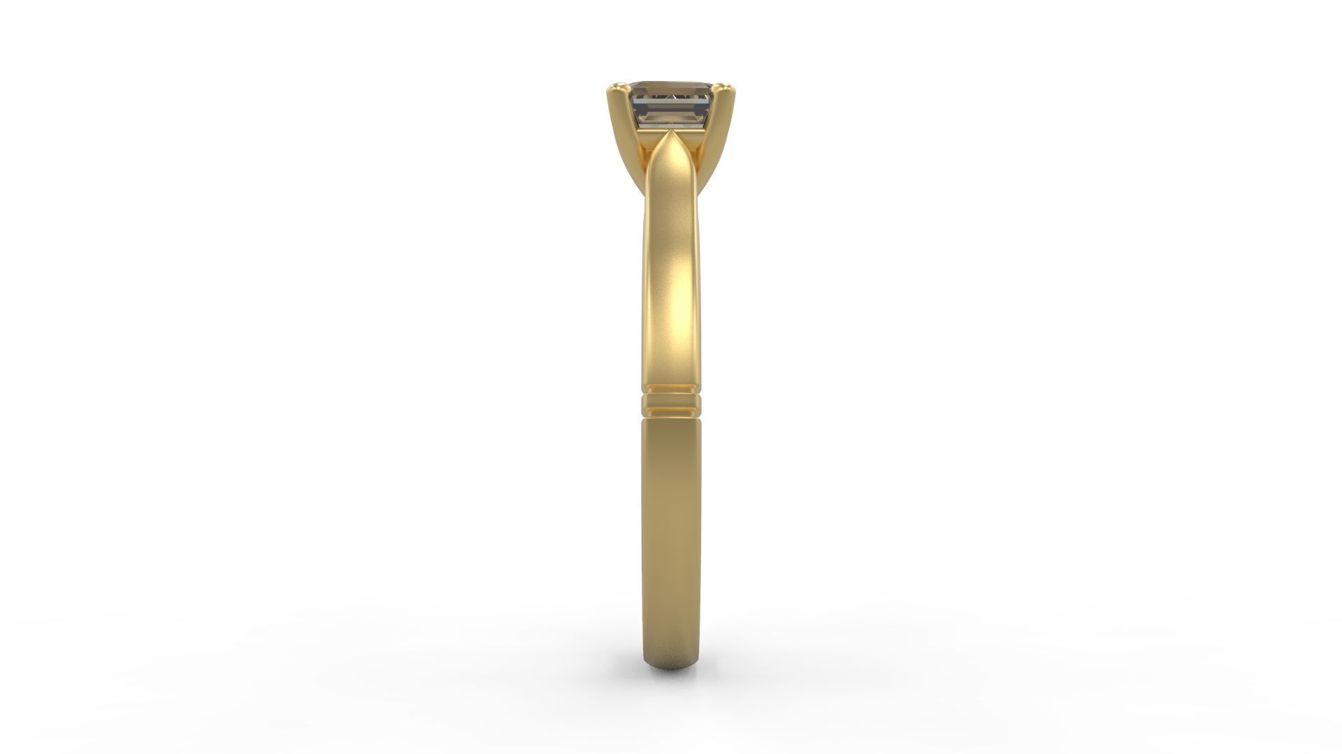 Woman Solitaire Ring 848 3D print model_2