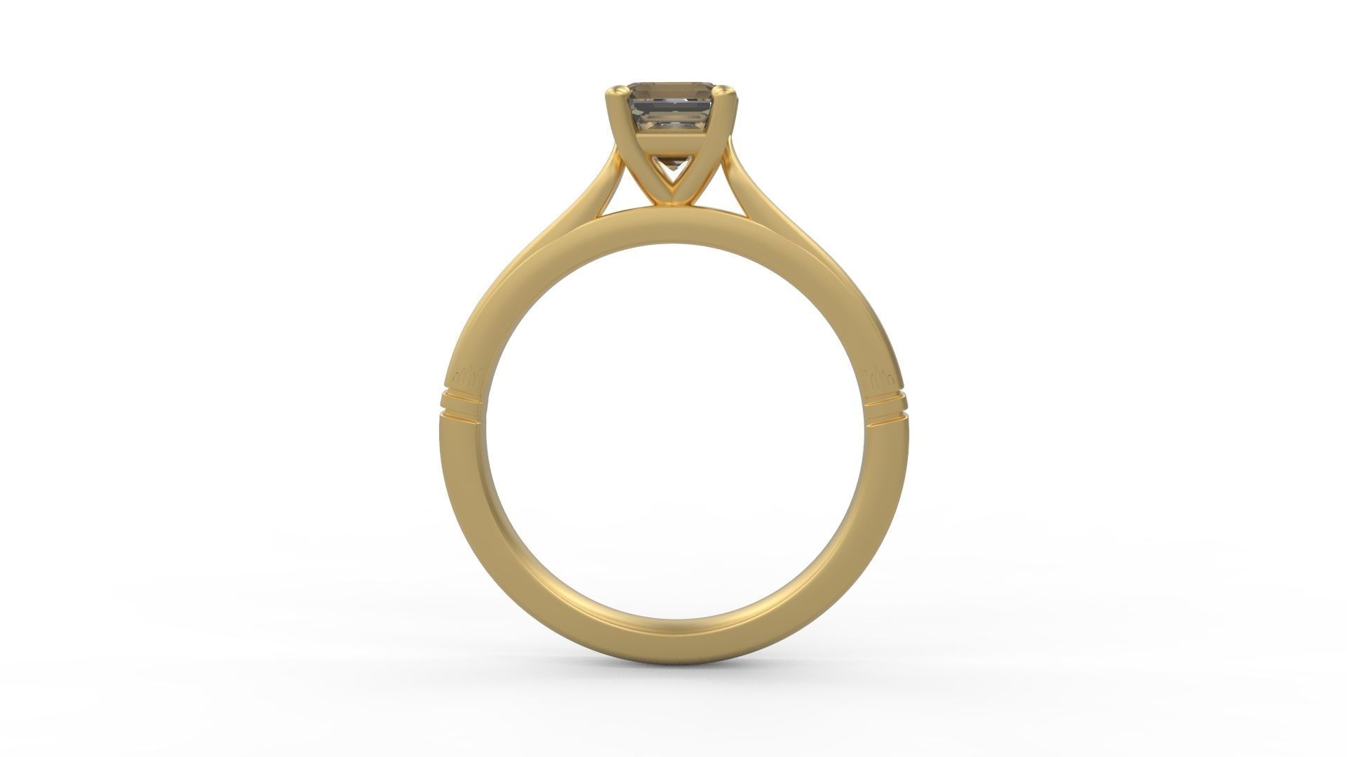 Woman Solitaire Ring 848 3D print model_1