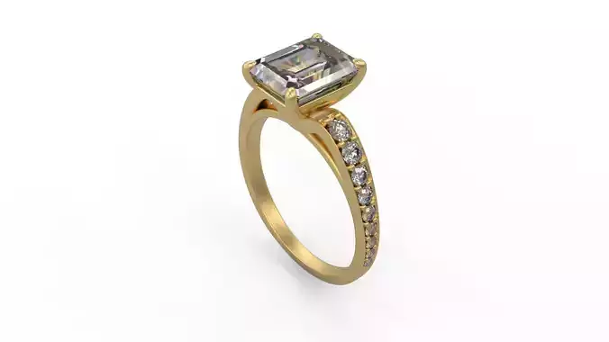 Woman Solitaire Ring 850