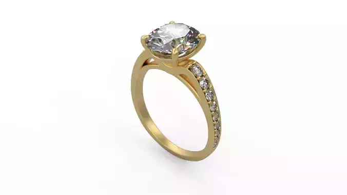 Woman Solitaire Ring 851