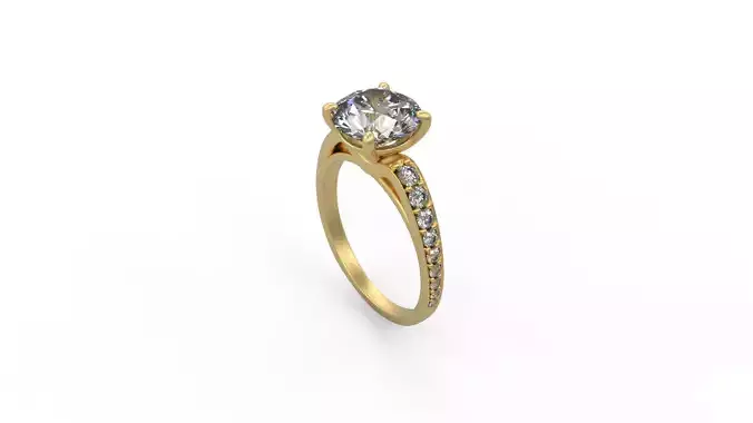 Woman Solitaire Ring 818