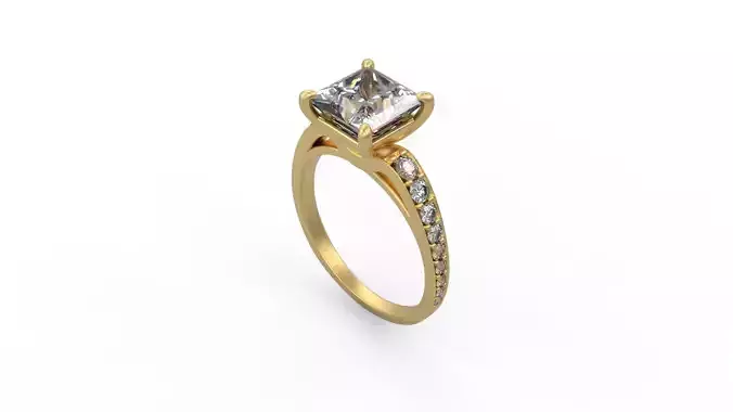 Woman Solitaire Ring 856